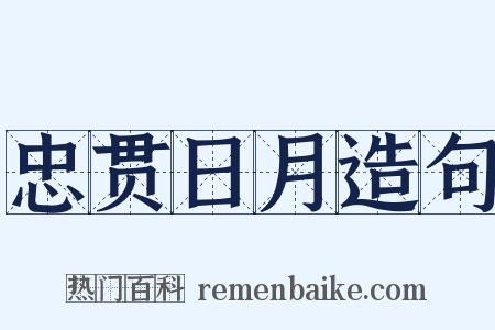 忠贯日月造句是什么意思的图片